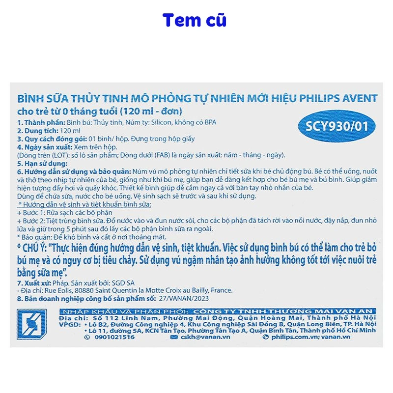 Bình sữa thủy tinh Philips Avent SCY930/01 cổ rộng 120 ml (0 - 1 tháng) 13